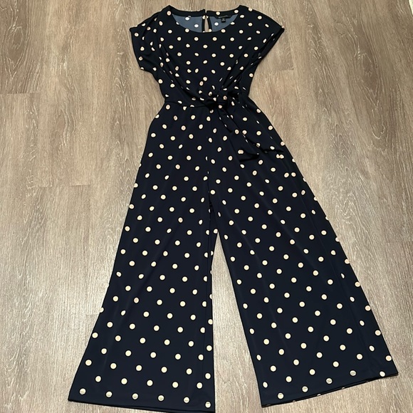 Banana Republic Pants - NWOT Banana Republic Wide Leg Polka Dot Jumpsuit